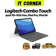 Logitech Combo Touch (iPad 7th - 10th, iPad Pro, iPad Air ), Keyboard Case with Trackpad Keyboard