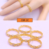 916 Gold Design Rattan Split Ring Gold Ring Solid Ring 916 Gold Bajet Ring 916 Gold Bajet Ring
