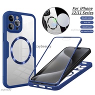 Casing For iPhone 12 11 Pro Max 5G 2024 Case 360°Double-Side Magnetic Protective Cover For i12 i11 1