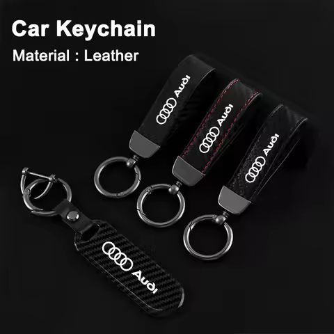 New Style Leather Keychain Key Rings For Audi A1 A2 A3 A4 A5 A6 A7 A8 Q1 Q2 Q3 Q4 Q5 Q6 Q7 Q8 TT S3 