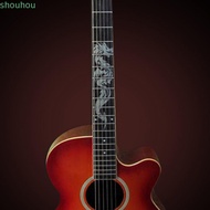 SHOUHMY 3PCS Fretboard Stickers, Self-Adhesive Multicolored Guitar Inlay Stickers, Fashion Dragon Pa