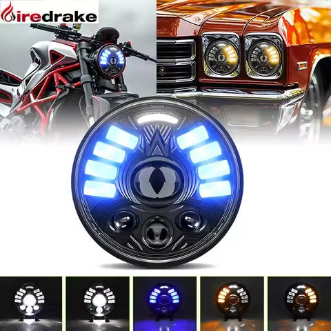 5.75 inch Led Headlight Motorcycle DRL Headlamp 200W 200000LM Super Bright Headlight for Harley Yama