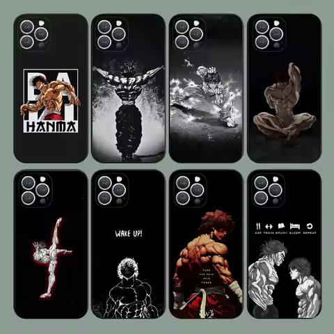 Anime Baki H-Hanma Phone Case For iPhone 15,14,13,12,11,Plus,Pro Max,XS,X,XR,SE,Mini,8,7 Soft Silico