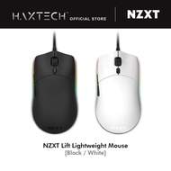 NZXT LIFT LIGHTWEIGHT AMBIDEXTROUS RGB GAMING MOUSE [BLACK / WHITE]