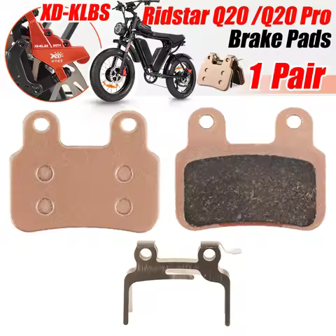 Designed for Ridstar Q20/Q20Pro H26Pro EKX X2 X21 Freego X2 Ebike: 2P Semi-metal F/R Brake Pads for 
