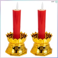 Candle Lamp Candles Light Tapered Holder Buddha LED Lamps Lights Lotus  junshaoyipin