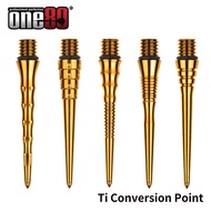 ONE80 Ti Conversion Point Gold Titanium Alloy 2BA Soft Turn Hard Dart Needle