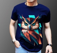 Kaos Pria Distro Owl Baju Pria Dewasa Motif Keren 3d Trend Terbaru 2023 Bandung Import Viral Jumbo