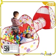 TENDA Ready to Cream.. ONE-M6 Children's Tent Toy Tunnel 4 in 1 + Pool + Basketball Hoop Children's 