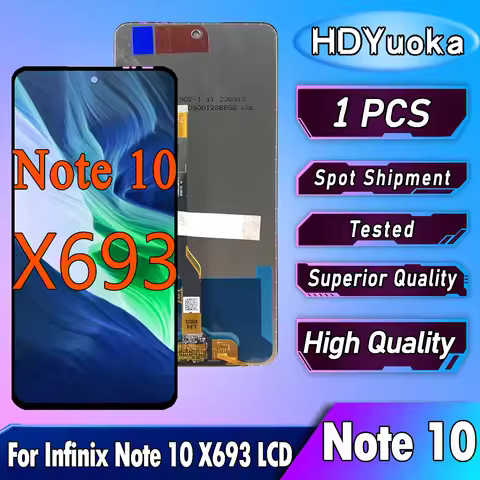 6.95" Original For Infinix Note 10 LCD Display Touch Screen Digitizer Assembly Replacement For Infin