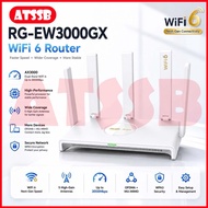 ATSSB Ruijie RG-EW3000GX WiFi 6 Router Dual-WAN Gigabit Router High Speed Dual Band 2.4GHz + 5Ghz Wi