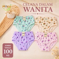 Panties Light ColorWanita with Jumbo Floral Pattern, Smooth from Teenagers to Pregnant Women (ML XL 