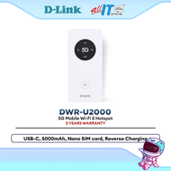 D-Link DWR-U2100 / DWR-U2000 5G Mobile WiFi Hotspot Portable Router Dual Band WiFi 6 Battery SIM Tra