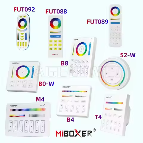 FUT088 FUT089 FUT089B FUT089S FUT100 FUT092 FUT092B B3 T3 B4 T4 B0 B8 S2W+ C5 Y3 MiBoxer 2.4G Wirele