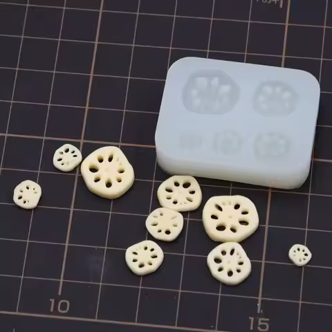 Miniature Lotus Roots Slices Silicone Mold S Polymer Resin Clay Mini Vegetable DIY Silicone Molds