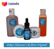 Paket Lengkap Cream Cr Biru [Day Cream - Night Cream - Serum - Toner - Sabun] Cream Cr Biru Original