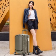 【Deseno笛森諾】尊爵傳奇V 20吋前開式拉鍊行李箱-平原灰
