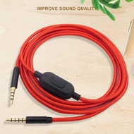 zhaodunyuephw Audio Earphone Cable Professional Red Braided Gaming Headphone Cable for Logitech Astro A10 A30 A40 Unique Audio Headphone