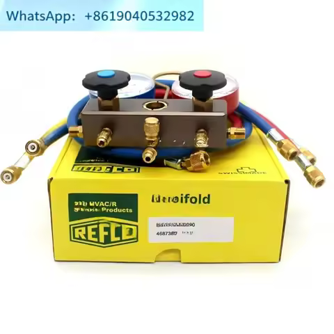R290/R600/R600a Double-head Pressure Gauge for Adding Fluorine Refrigerant to Refrigerator Freezer a
