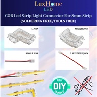 COB Led Strip Light Connector For 8mm Strip COB Connector SMD Connector (SOLDERING FREE/TOOLS FREE)
