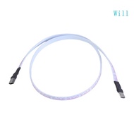 Will Type C Flat Cable Type C Male to Male 2A Charge Data Extension Silicone Cable