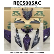 Cover Set Rapido EGO Avantiz 125 BATMAN (15) Purple Red Accessories Motor Coverset Avantiz Ego