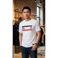 X3SCOOTD Men's White Distro T-shirt X3-227 Latest Simple Cool Short Sleeve T-shirt Cotton Combed