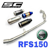 SC Project Exhaust Benelli RFS150 Full System Power Boom Manifold Stainless Muffler Motor Accessorie