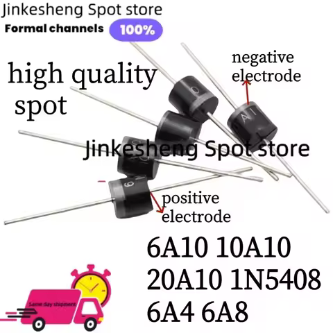 10/20pcs High quality products 10A10 6A10 20A10 1N5408 6A4 6A8 Diodes 10A 20A 1000V DO-27 Electrical