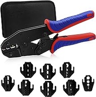 Judelvei Wire Crimping Tool Kit, Crimping Tool Set 8 PCS, Wire Crimper Kit for Heat Shrink Connectors, Nylon, Non-Insulated Connectors