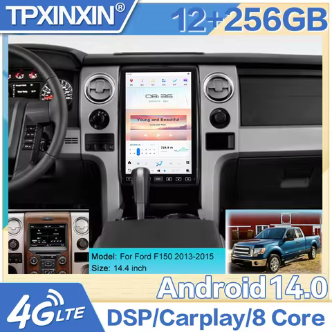 Qualcomm Android Player For Ford F-150 2013-2015 F150 Truck Auto Radio 14.4" Stereo Multimedia Carpl