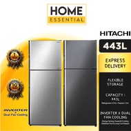 Hitachi 443L Inverter X Dual Fan Cooling 2 Door Series Refrigerator R-VX490PM9 BBK |  RVX490PM9 BSL
