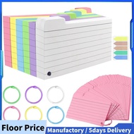 300 Pack Index Cards, 3inch X 5inch Ruled Index Cards with Ring, Colored Lined Flash Cards, Both Sid