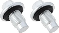 LT Easiyl 2Pcs Automotive Engine Oil Drain Plug Screws AJ813202 LR073675 Compatible with Jaguar Comp