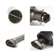 SALE51mm 60mm Universal Motorcycle AK SC YOSHIMURA Exhaust Pipe Can Baffle Muffler Catalyst Silencer