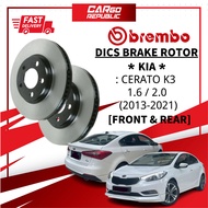Brembo Rotor Kia Cerato K3 1.6 / 2.0 (2013-2021) Front (Depan) & Rear (Belakang) Disc Brake Rotor 10