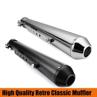 Retro Cafe Racer Motorcycle Exhaust Muffler Pipe Modified Tail System for CG125 GN125 Cb400ss Sr400 EN125 XL883 1200 Uni