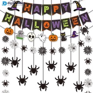 DGF  Halloween Banner Bat decoration Flag Banner Festival Skeleton Pumpkin Party Decoration Supplies