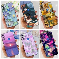 Motorola Moto E7 / E7 Power Phone Case Newest design Printing Case Black Silicone Soft Cover MotoE7 