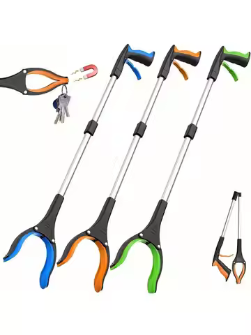 Garbage Picker Grabber, With 360° Rotating Clamp, Lightweight Heavy Duty Grabber For Seniors 32 Inch