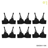 (แพ็ค 6 ชิ้น) Sabina เสื้อชั้นใน มีโครง รุ่น Perfect Bra รหัส SBXD94111 สีดำ
