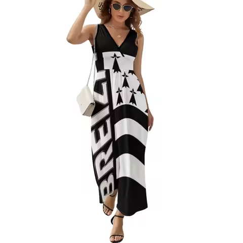 BZH - Breizh - Bretagne - Brittany France Sleeveless Dress elegant dress loose women's dress clothes