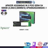 Apacer AS2280Q4 M.2 PCIe Gen4 x4 500GB (4,500/2,500MB/s) AP500GAS2280Q4-1/ประกัน 3 YEARS