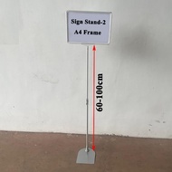 SS-2 Standing Frame Telescopic - Stand Frame Portable Frame Display Pop Up Frame Promotion A4 Size W