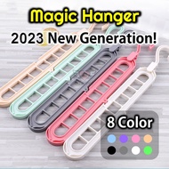 Multi-function Clothes Magic Hanger Tik Tok Save Space Folding Wardrobe Drying Cloth Holder 9 hole R