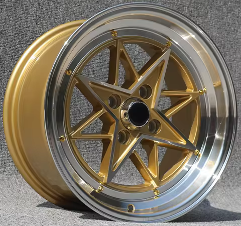 4 Pcs 15 Inch 15x8.0 4x100 Car Alloy Rims Deep Dish Wheels