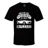 Guys Think About Sex And 1966 Ac Cobra 427 B And W Vintage Car Fan T Shirt