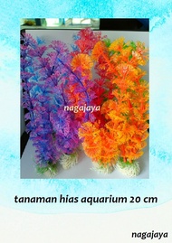 tanaman hias plastik aquarium tanaman plastik hiasan aquarium 20 cm