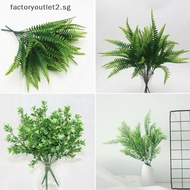 factoryoutlet2.sg Artificial Plants Fake Leaf Foliage Bush Home Office Garden Wedding Decors Hot