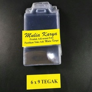 Plastik Name tag 6 x 9 Tegak Tebal Standar / ID Card / Pengenal / Mika